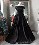 Simple Off The Shoulder Long Ball Gowns Semi Formal Prom Dresses